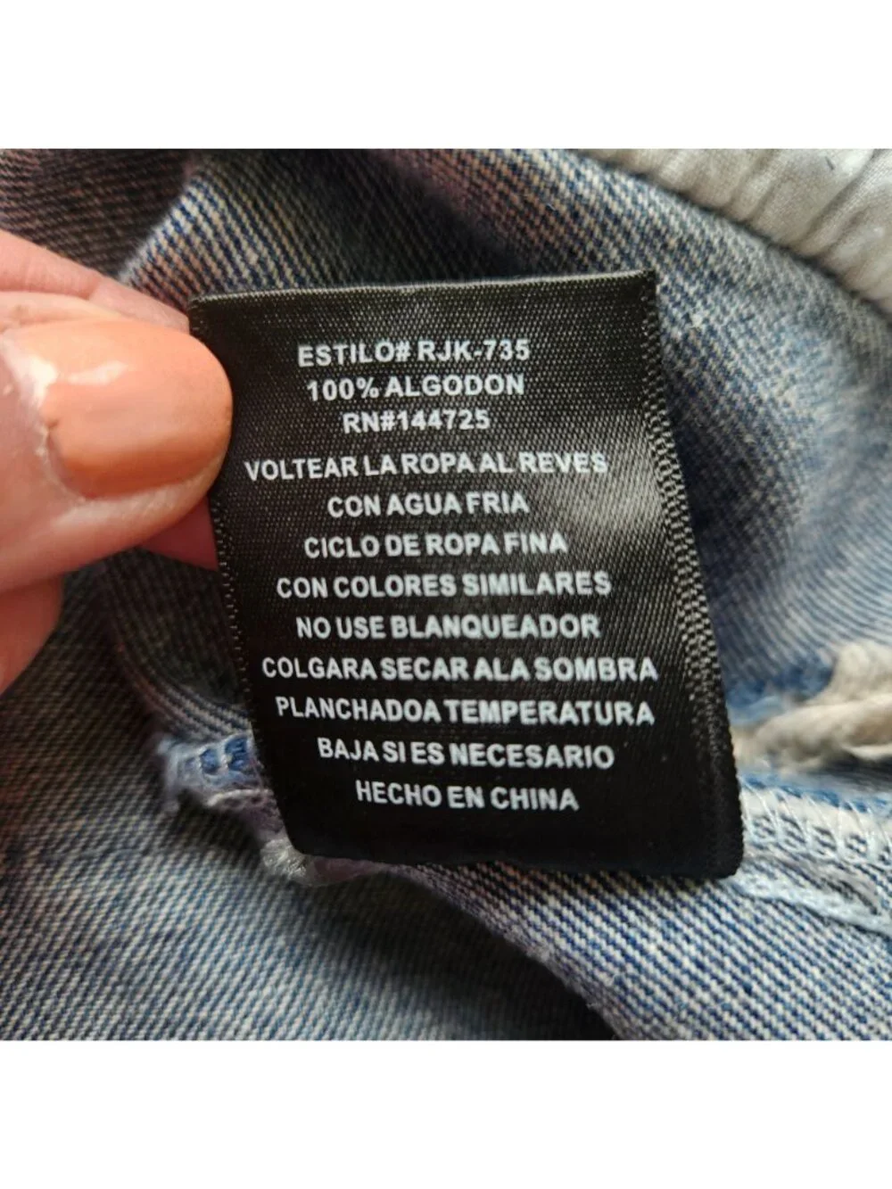 Distressed Denim Jacket Paris New York London Milano Oversized Glam Supermodel - Picture 10 of 13